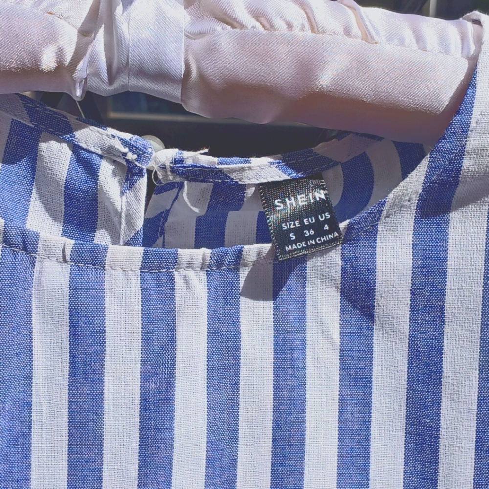 Shein blue & white dress